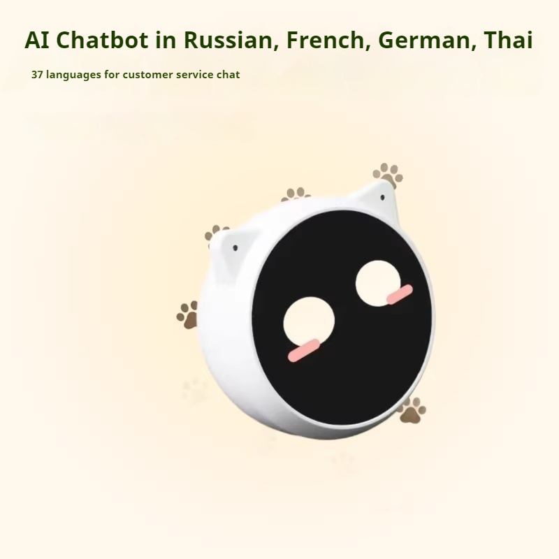 Multilingual AI Chat Robot 37 Languages Cute Cat Design Portable Smart Companion Device Voice Assistant For Home Use For Adults