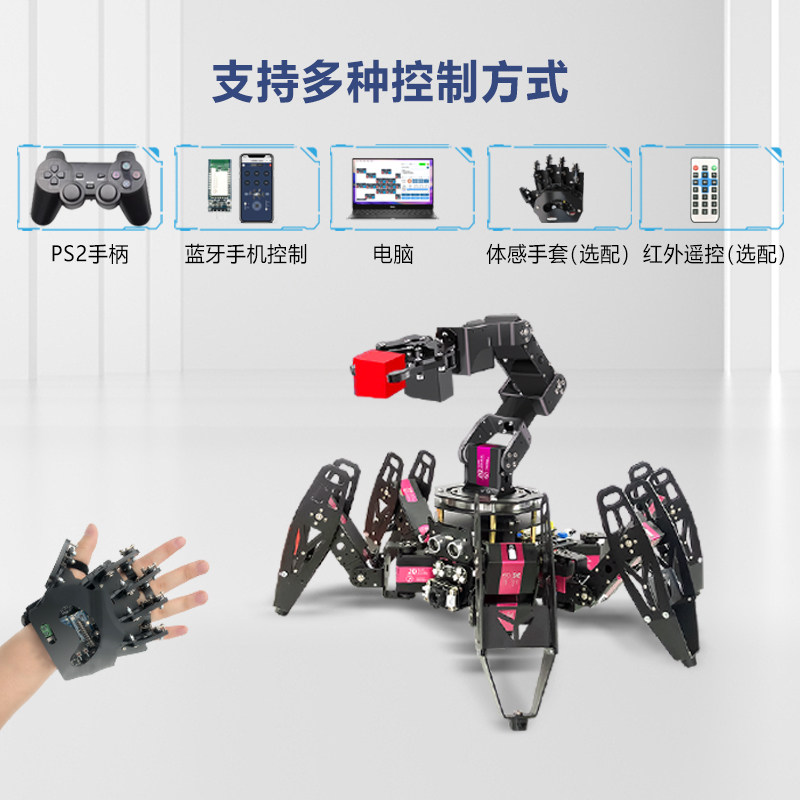 Open Source Intelligent Vision Hexapod Robot Bionic Spider Robot Multi-legged Handling Programming Robot - Image 3