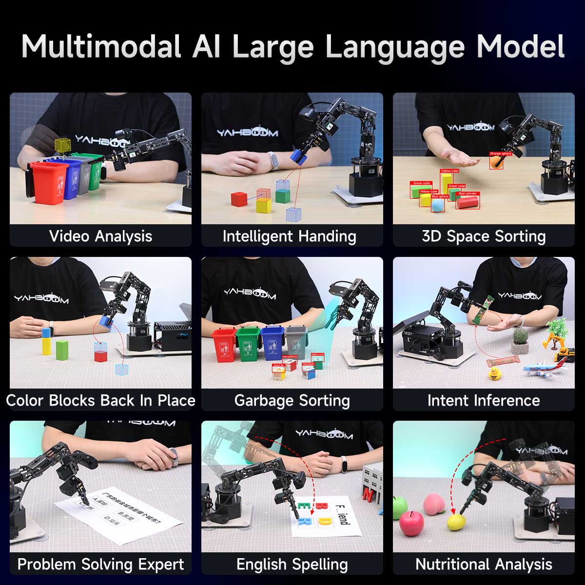Yahboom DOFBOT Ultra High-Performance AI Robotic Arm Kit Support Python ROS2 MoveIt 3D Depth Vision for Robotics Research - Image 5