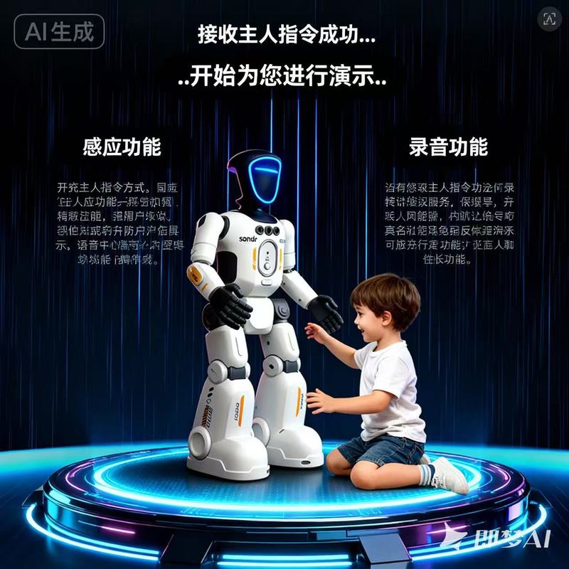 Yearoo Interactive Bionic Robot Gesture Remote Control Programmable Ai Sensing Singing Dancing Early Learning Kids Companion Toy - Image 3