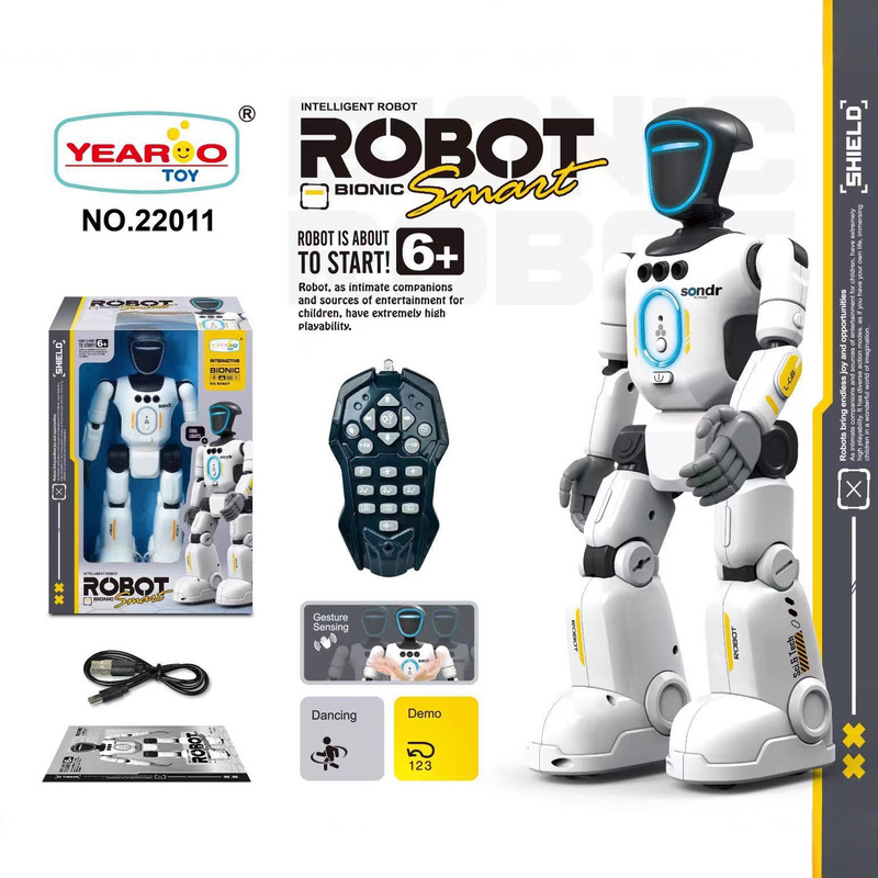 Yearoo Interactive Bionic Robot Gesture Remote Control Programmable Ai Sensing Singing Dancing Early Learning Kids Companion Toy - Image 4