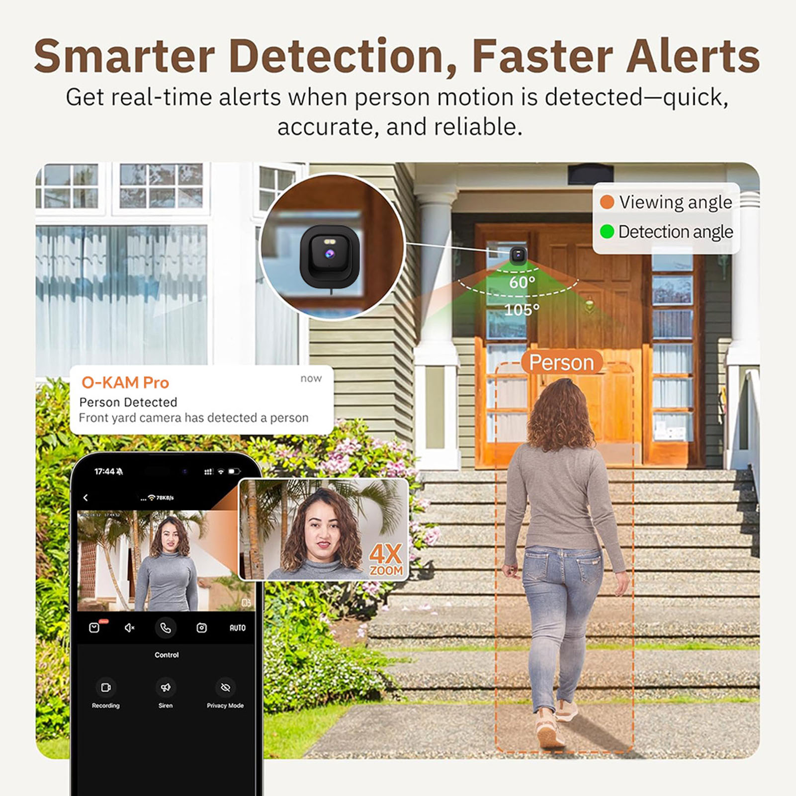 2K Window Camera AI Full Color Anti Glare Indoor Security Camera with 2.4G 5G WiFi PIR Motion Detection for Home Baby Pet Surveillance - Image 3