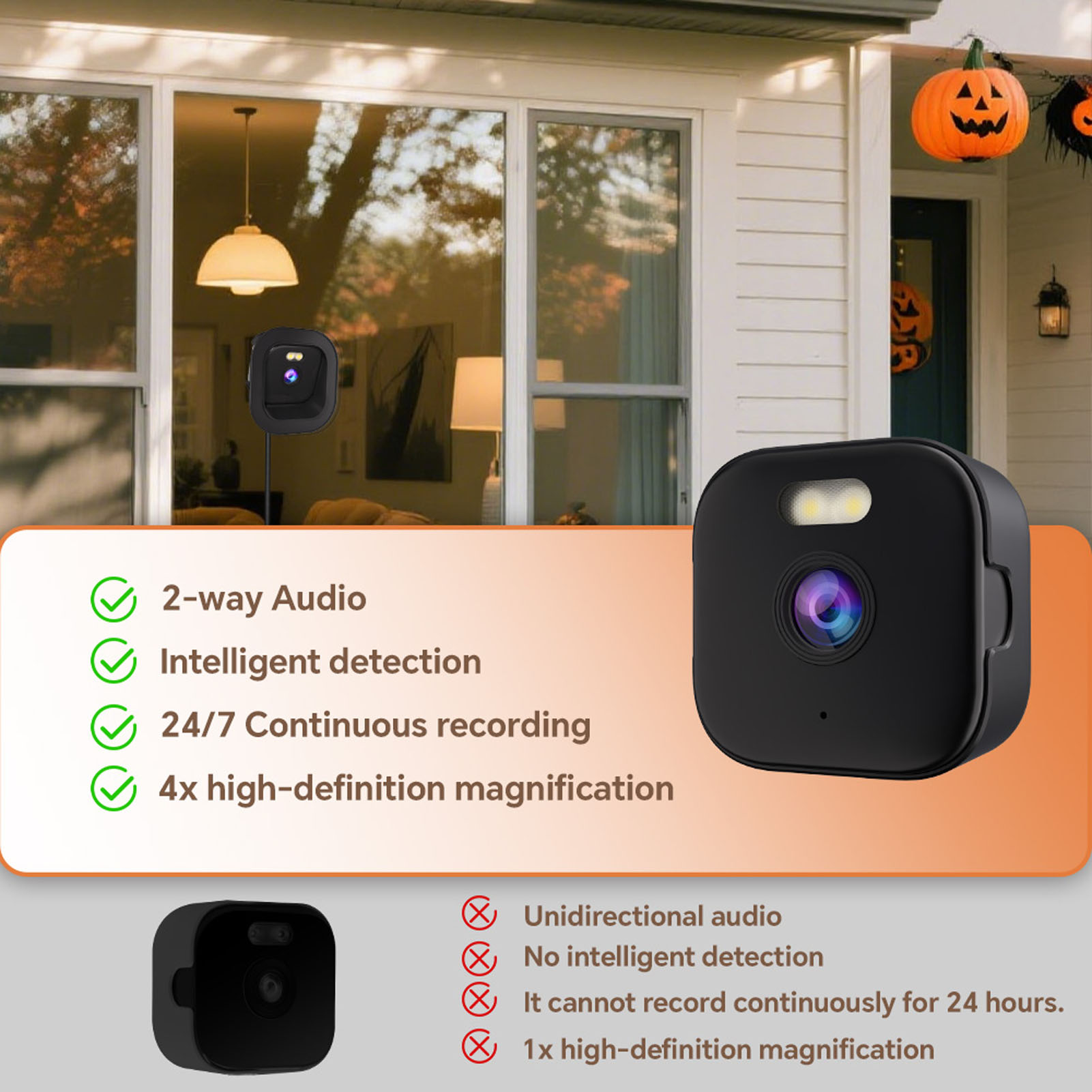 2K Window Camera AI Full Color Anti Glare Indoor Security Camera with 2.4G 5G WiFi PIR Motion Detection for Home Baby Pet Surveillance - Image 4