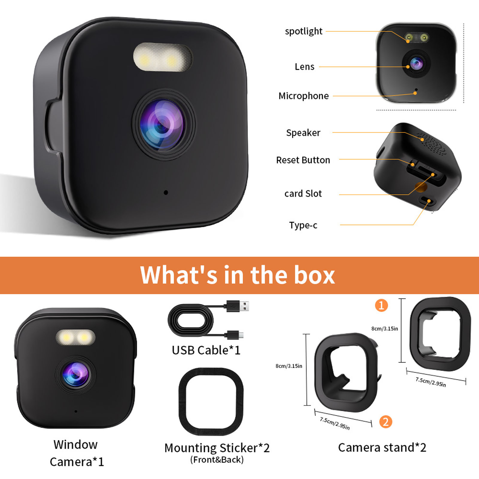 2K Window Camera AI Full Color Anti Glare Indoor Security Camera with 2.4G 5G WiFi PIR Motion Detection for Home Surveillance - Image 6