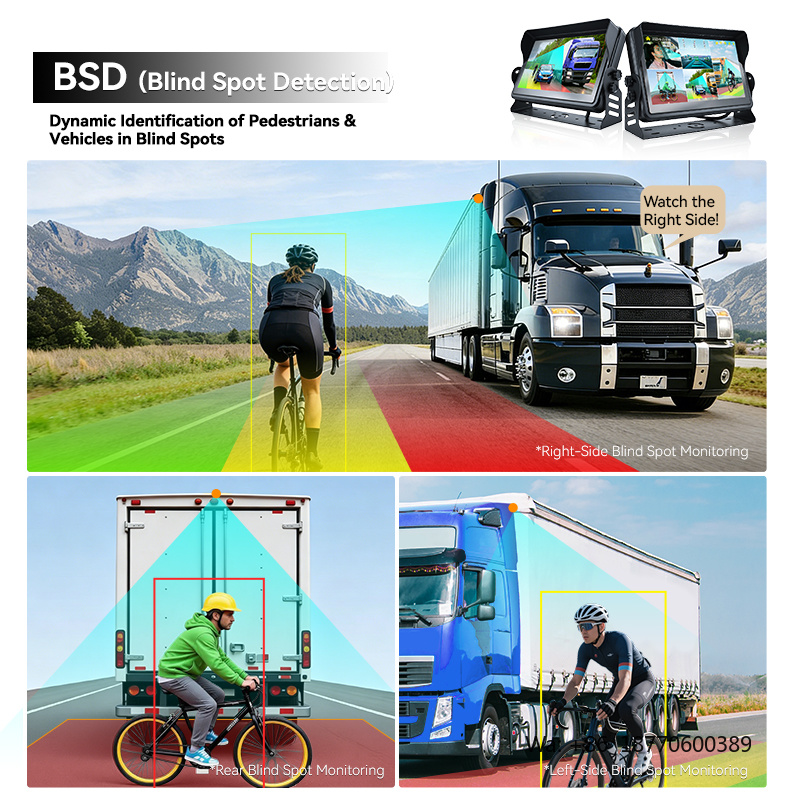4G/WiFi 5-Channel AI Vehicle Monitoring System | ADAS + DMS + BSD Alarms | Cloud-Connected for Fleet Management