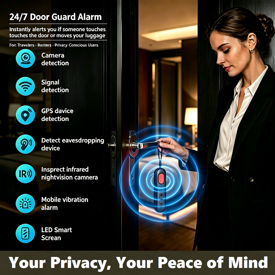 6-in-1 AI Anti Spy Hidden Camera Detector Infrared RF Signal Scanner GPS Tracker Bug Detector Vibration Alarm Portable Privacy P - Image 4