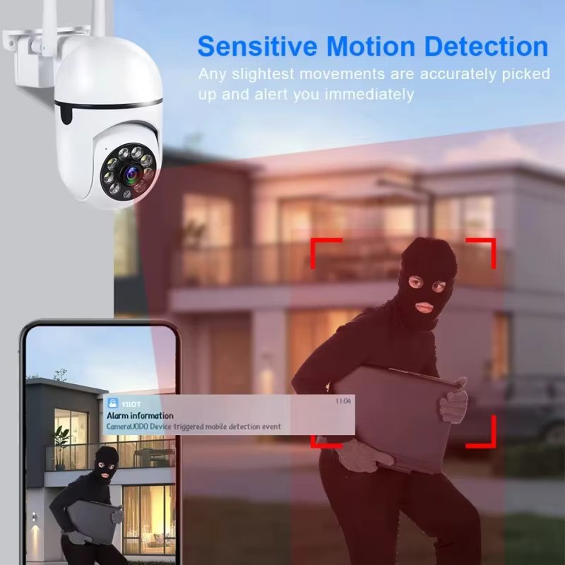 8MP Wifi IP Outdoor Wireless Security Surveillance PTZ Camera 4X Zoom Cameras AI Human Tracking Two-way Audio HD Night Color Cam - Image 3