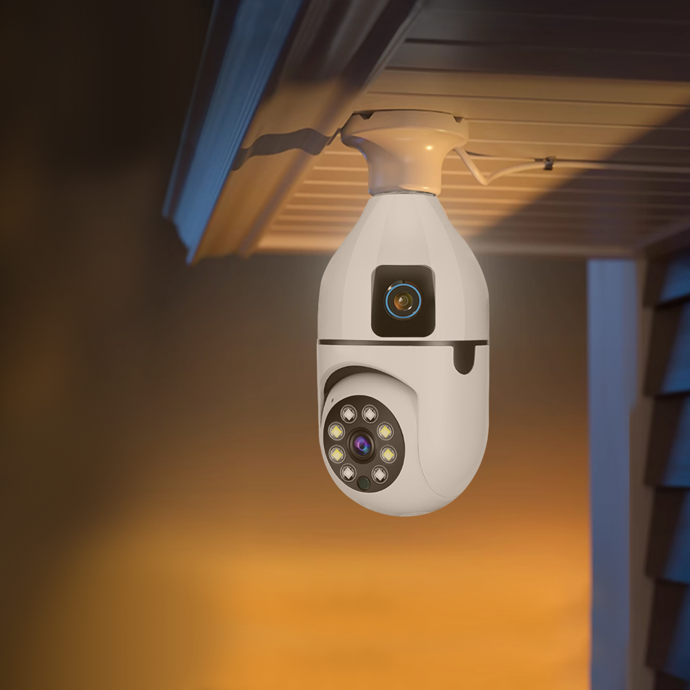 Dual Lens E27 Bulb Camera Wifi Tuya AI Human Tracking Voice Alarm Panoramic bulb Camera Dual Screen Smart Home Surveillance Cam - Image 6