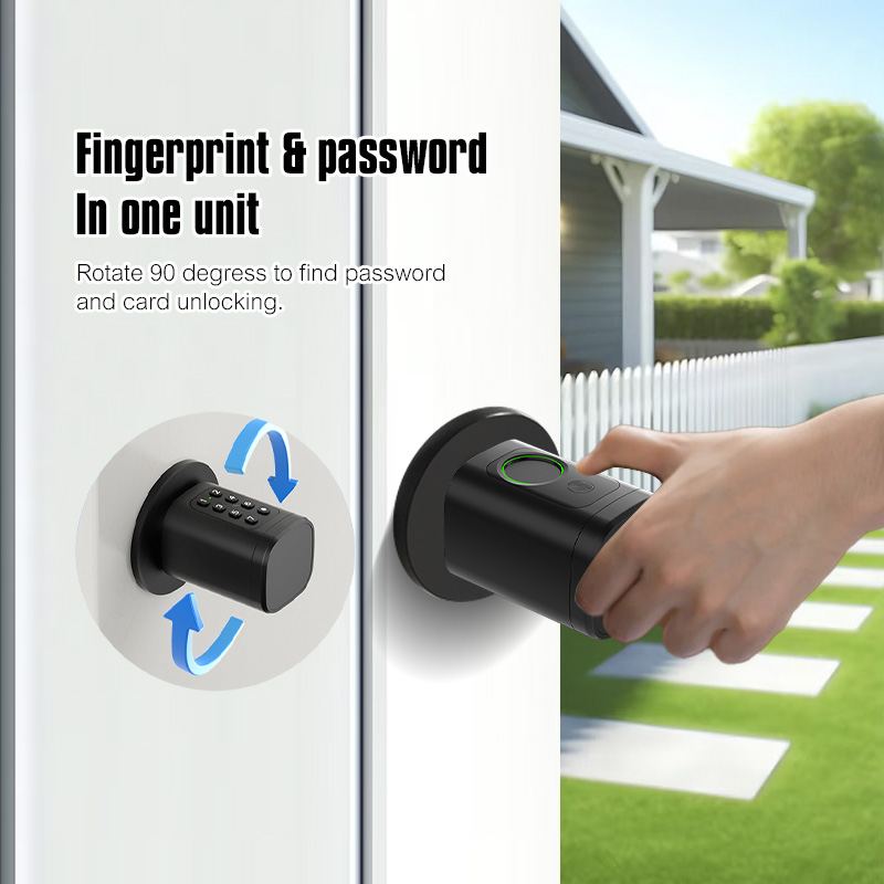 Euro TT Lock APP Fingerprint or Code Password Digital RFID Card Cylinder Smart Door Lock Electronic with Alexa Google Home