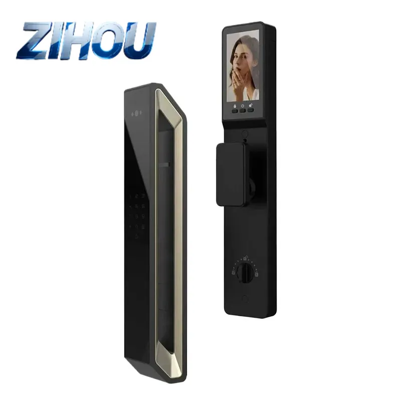 For Universal Smart Lock Fully Automatic AI Palm Vein Facial Recognition Fingerprint Password Door Lock Anti-theft Household