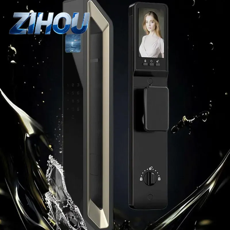 For Universal Smart Lock Fully Automatic AI Palm Vein Facial Recognition Fingerprint Password Door Lock Anti-theft Household