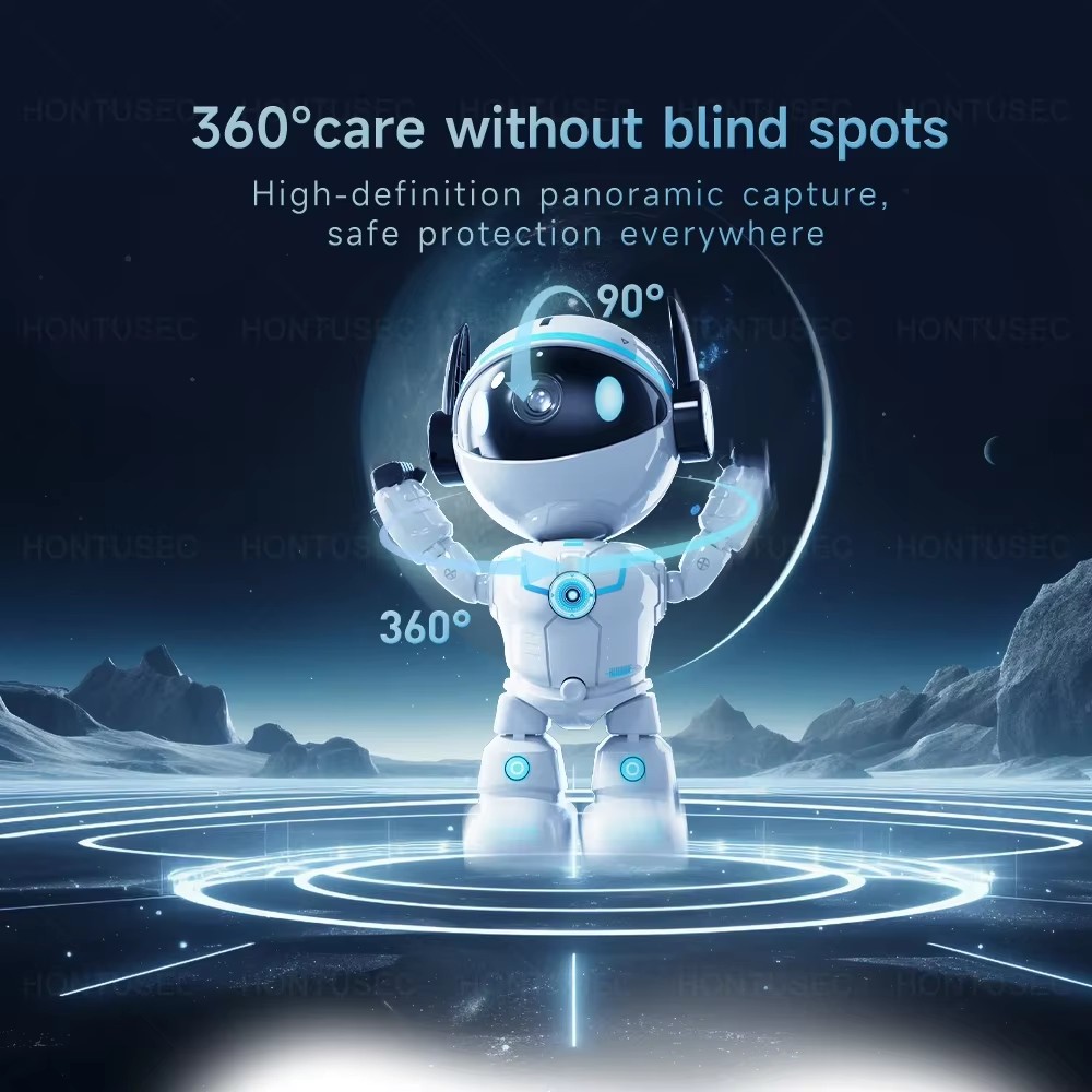 Hi Easy APP Robot Camera Wifi 5MP Indoor Home Security Camera Night Vision Two Way Audio Auto Tracking Indoor Baby Monitor - Image 3