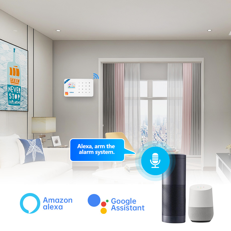 KERUI W181 Alarm System Security Home WIFI GSM Alarm Tuya Smart Motion Detector Door Sensor Burglar IP Camera Work Alexa Google - Image 5