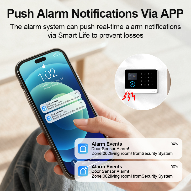 PGST Alarm System for Home WIFI GSM Security Alarm Host Ant-theft with Door Motion Sensor Work with Tuya Control work Alexa - Image 4
