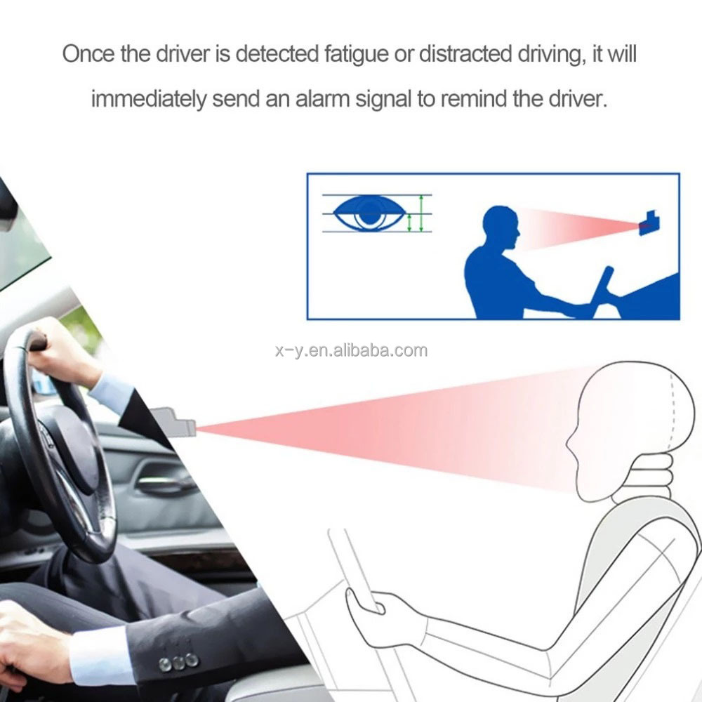 Plug and play DMS Driver safety Anti Sleepy Fatigue call Alarm Distraction Driving Reminder AI Warning Device IR Night Vision - Image 4