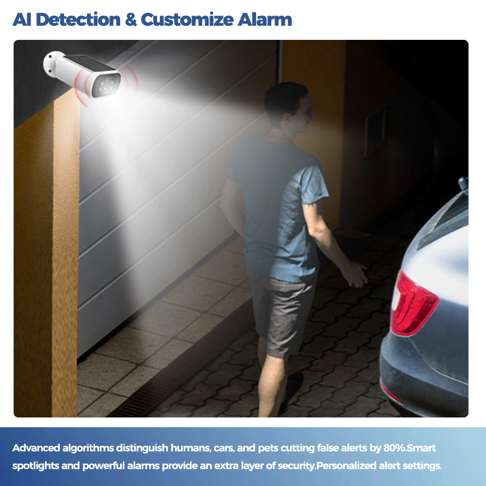 Solar Camera WIFI Outdoor Wireless Security Cam 2.5K Ultra Standby Time PIR Smart Light Color Night Vision AI Detect Battery Cam - Image 6