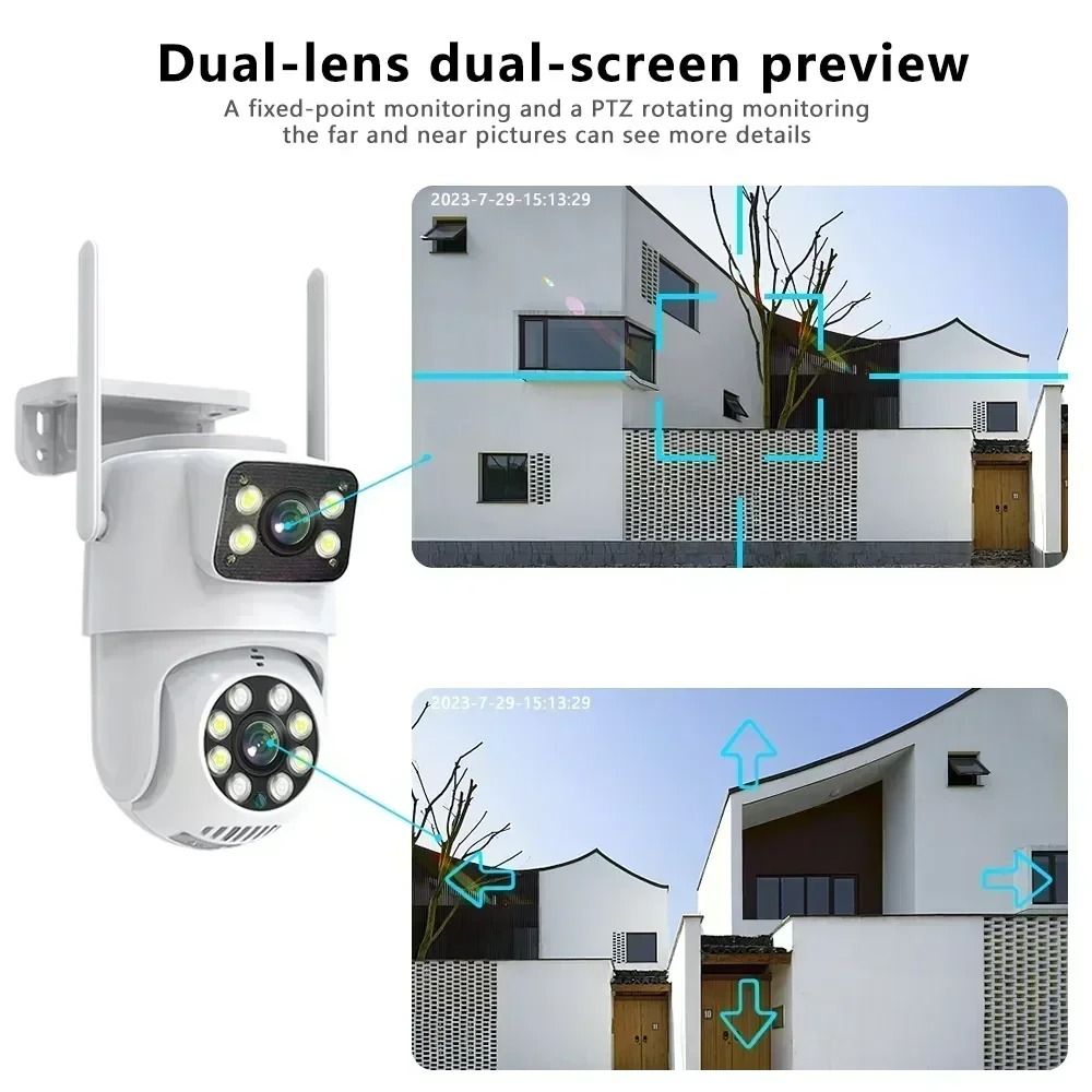Tuya 5K 10MP Dual Lens WIFI Camera Full HD Dual Screen Ai Human Auto Tracking PTZ Cam Outdoor Security Video Surveillance Camera - Image 5