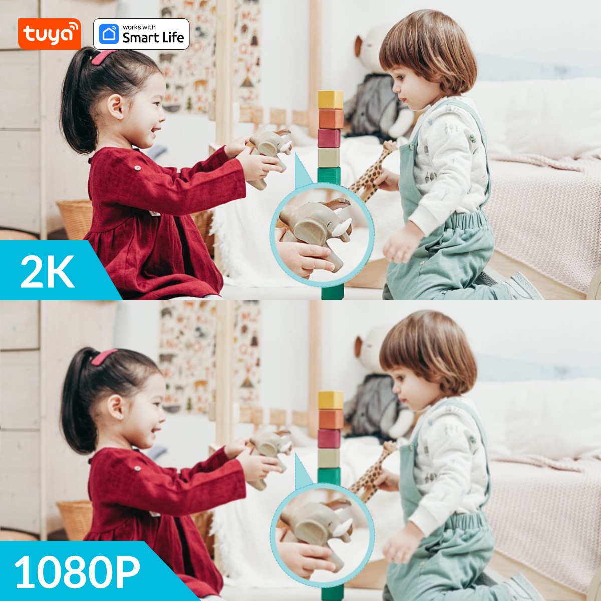 Tuya Smart 3MP HD Indoor Home Security Camera for Baby/Elder/Pet/Nanny, With Real-time APP Alert,2-Way Audio, Human body detection - Image 3