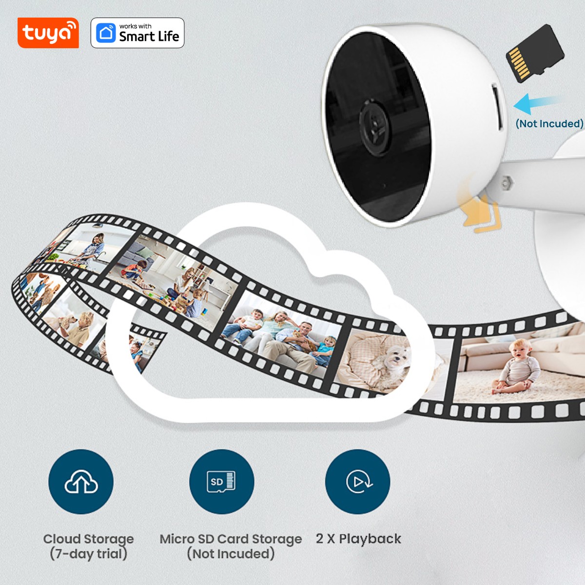 Tuya Smart 3MP HD Indoor Home Security Camera for Baby/Elder/Pet/Nanny, With Real-time APP Alert,2-Way Audio, Human body detection - Image 4