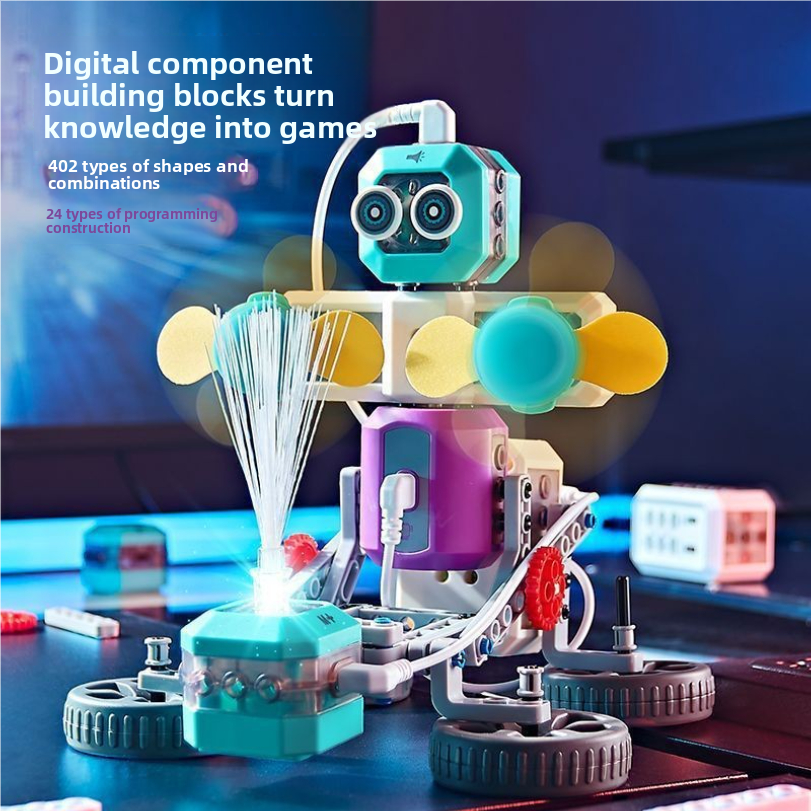 Cross border Science and Education Building Blocks Circuit Physics Laboratory Set AI Language Learning Programming Puzzle Assemble
