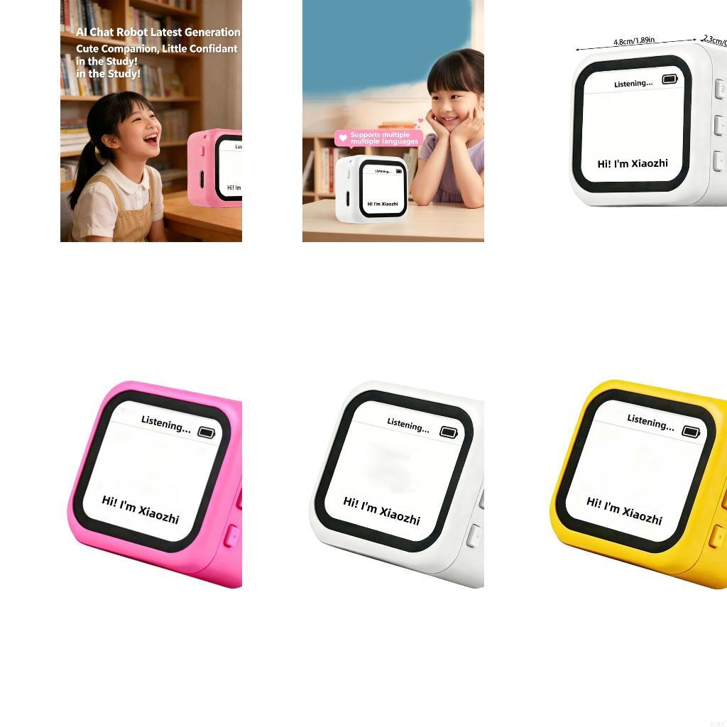 English Voice Robot with Display Screen, WiFi Support and Rechargeable Design for Daily Desk Companion Use Indoors 896C