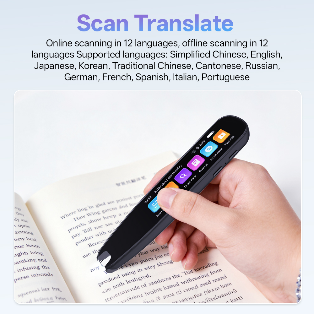 MSAI S6-AI Free AI Scan Translator Pen 12 Languages Scan to Text 134 Online Voice Translation Vocabulary Library for Student - Image 3