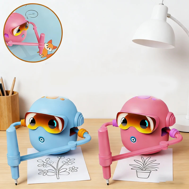 New AI Smart Educational Drawing Robot for Kids Intelligent Automatic Painting Machine Creative Learning Gift Magic Teaching