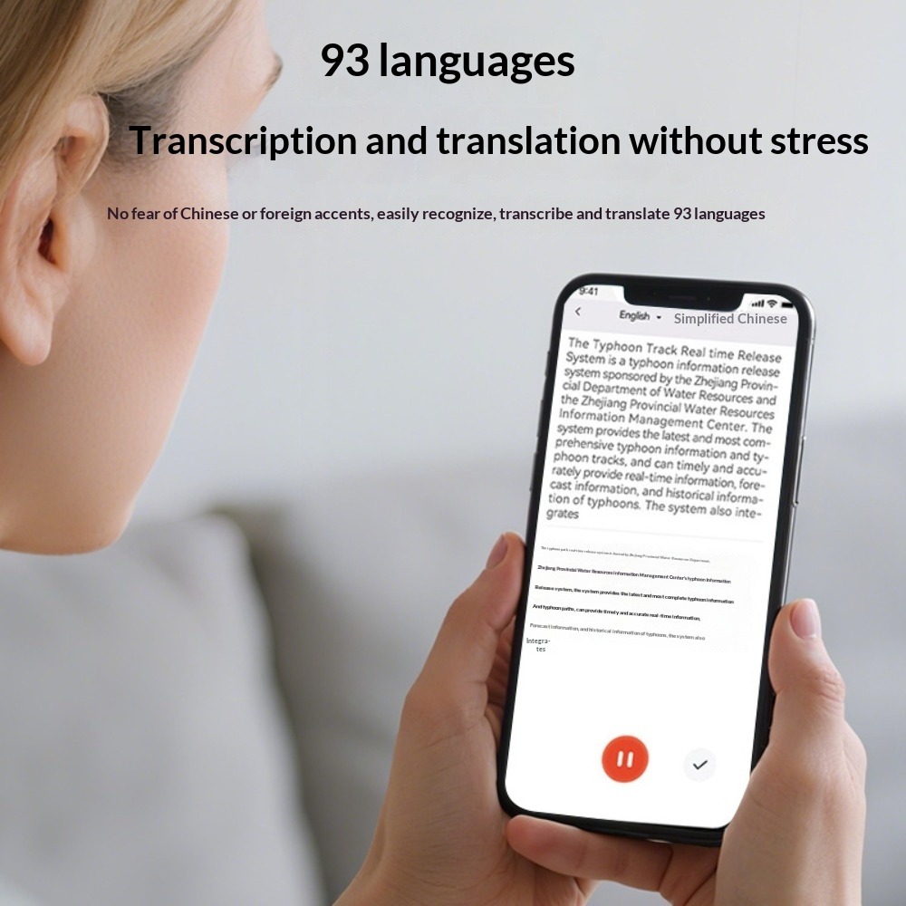 Real Time Transcription AI Magnetic Voice Recorder Translate Summary Multi Language Ultra Thin Recording Pen for Office Meeting - Image 4