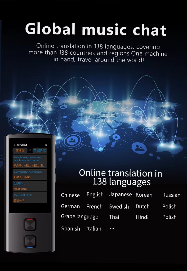 Smart Voice T17 Translator Machine 135 Multi Languages in Real Time Online Instant Off Line Translation AI Learning Conversion - Image 4