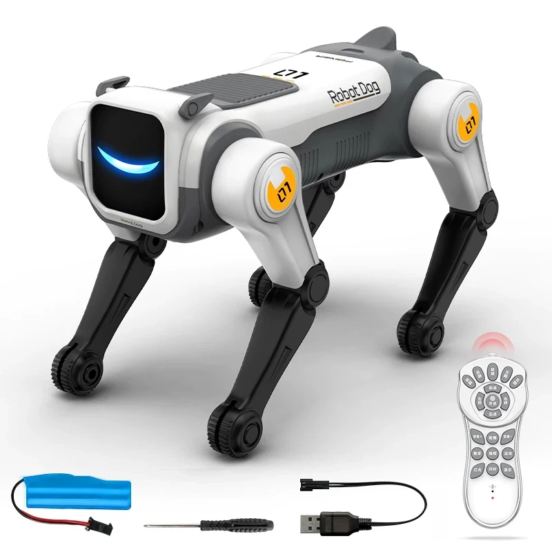 2026 Hot-Selling Intelligent AI Remote Control Robot Dog Voice Command Programmable Song And Dance Electronic Stunt Bionic Accom