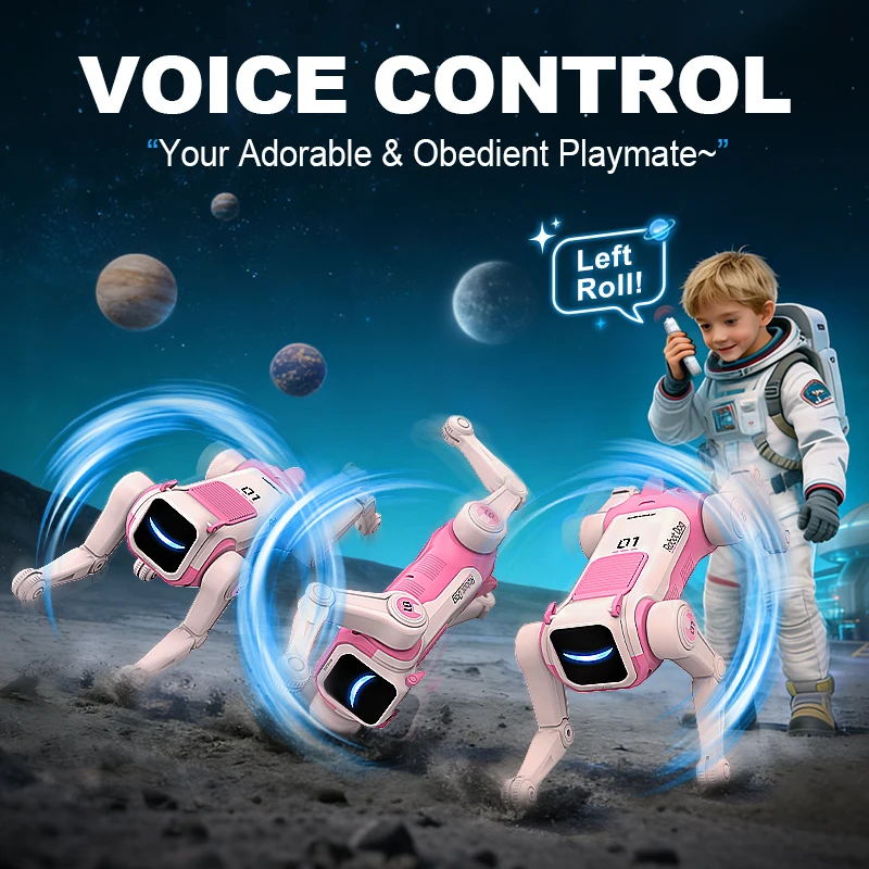 2026 Hot-Selling Intelligent AI Remote Control Robot Dog Voice Command Programmable Song And Dance Electronic Stunt Bionic Accom - Image 5