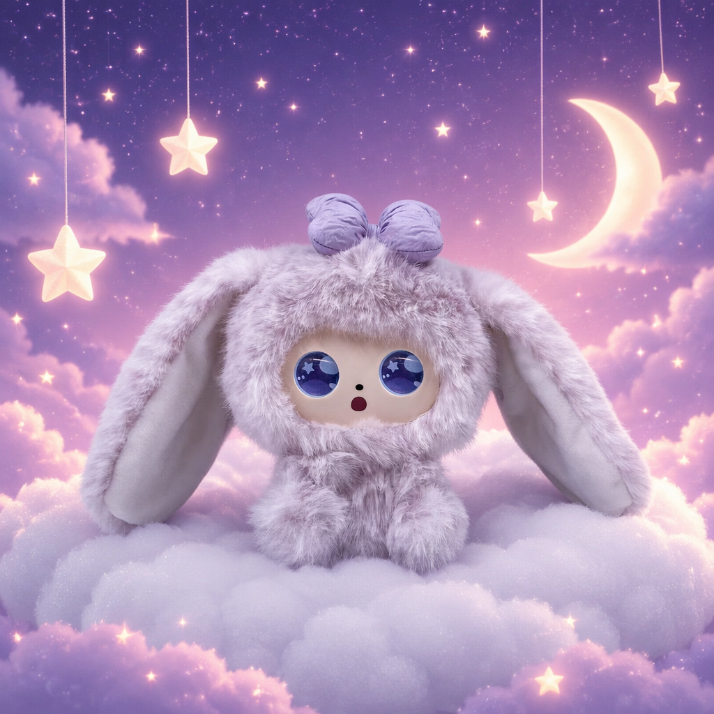 2026 New AI Emotional Companion Robot Purple Long Ear Rabbit Plush Doll Smart Interactive Talking Stuffed Toy Night Sky Style - Image 4
