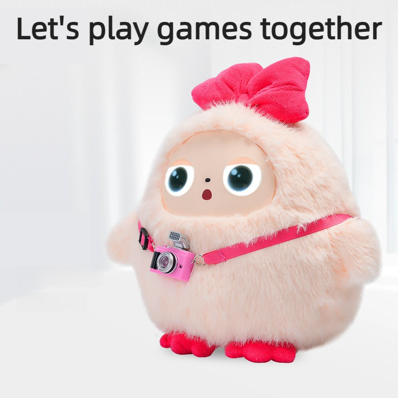 2026 NEW AI Plush Toy Robot Smart Interactive With LED Eyes & Voice Control App Compatible Soft Companion - Image 3