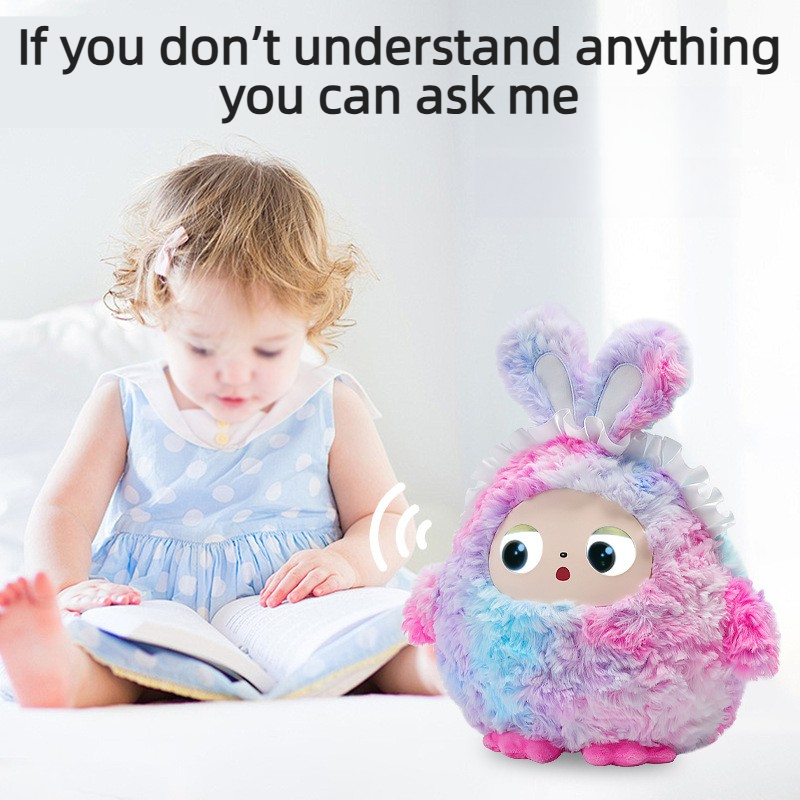 2026 NEW AI Plush Toy Robot Smart Interactive With LED Eyes & Voice Control App Compatible Soft Companion - Image 4