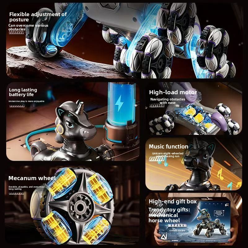 2026 New AI Remote Control Horse  - Intelligent Stunt Toy for Boys, Cool Birthday Gift, RC Animal Toy with Smart Functions - Image 6