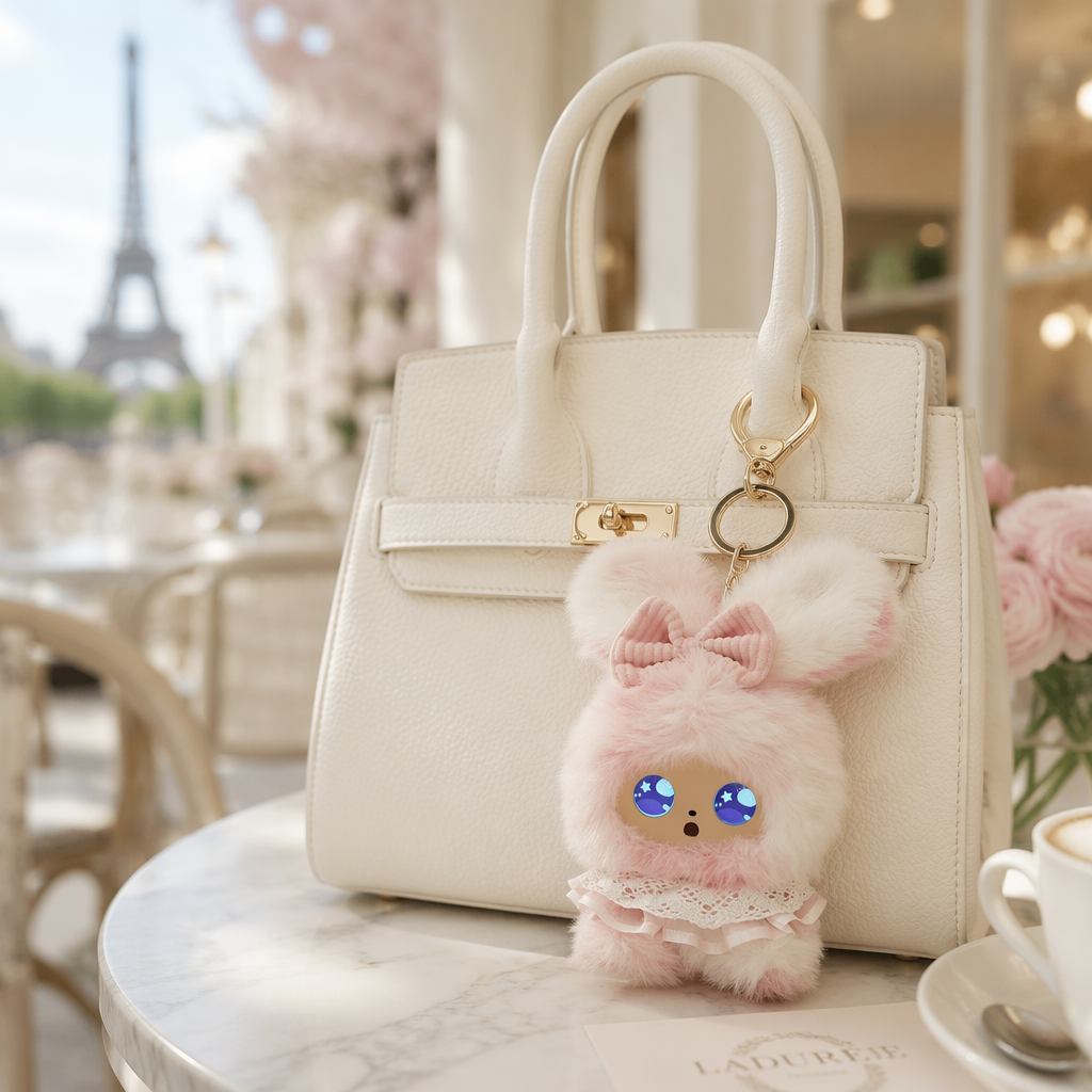2026 New Pink Rabbit AI Emotional Companion Robot Smart Voice Interactive Plush Doll LED Glowing Eyes Lace Outfit Healing