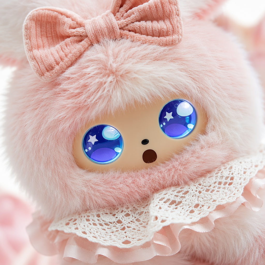 2026 New Pink Rabbit AI Emotional Companion Robot Smart Voice Interactive Plush Doll LED Glowing Eyes Lace Outfit Healing - Image 4