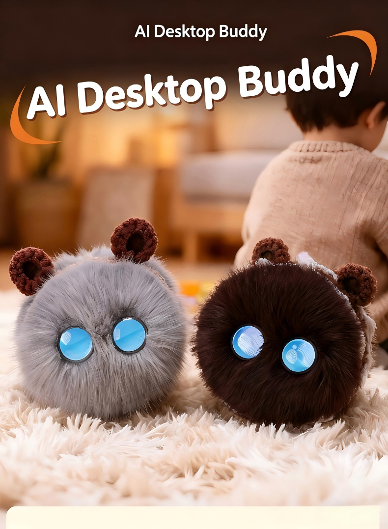 2026 Popular AI Rabbit Robot Emotional Chat Desktop Plush Toy Mini Pendant For Gift