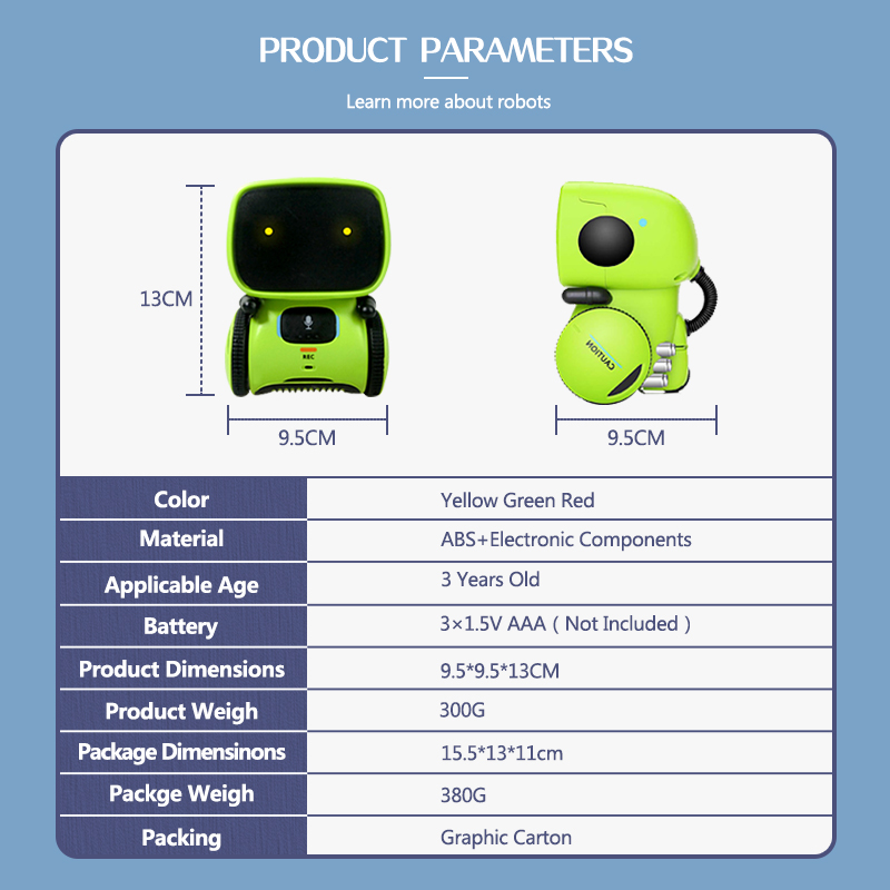5 Style Colors Smart AT Robot Voice Control Interactive Robot Cute Toy Dance Voice Command Touch Control Toys Kids Birthday Gift - Image 4