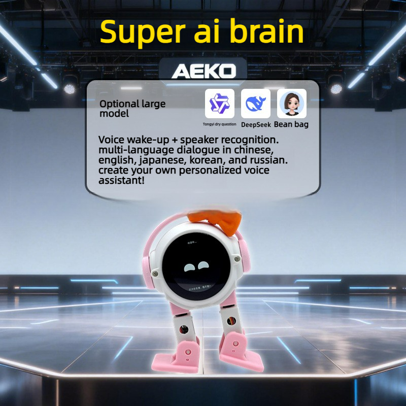 AI AEKO With camera Robot ESP32-S3 Main Control 1.54inches Screen Intelligent Interactive Robot Voiceprint Recognition Companion