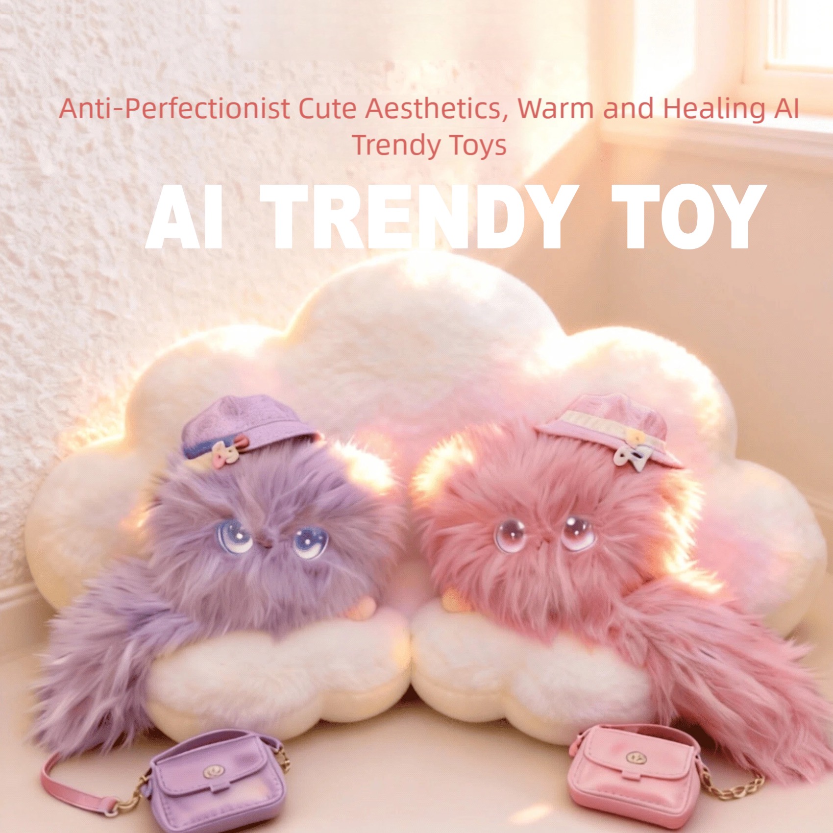 AI Chatbot ChatGPT Companion Robot Chat Plush Pet Toy Interactive for Kids Adults Rechargeable Educational Voice & LED Eyes WiFi - Image 3