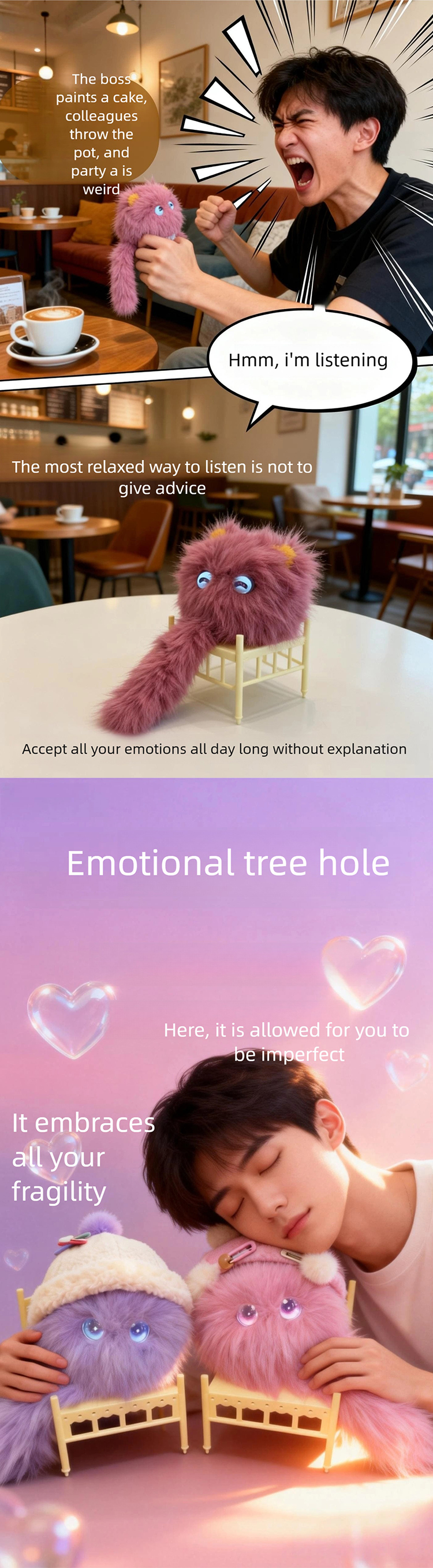 AI conversation toy emotional companion intelligent robot plush toy PP cotton short plush toy - Image 5