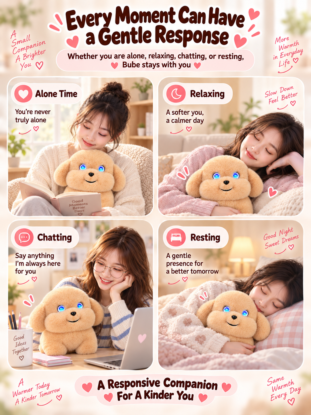 Ai Dog Plush Robot Toy, Emotional Interaction & Memory, Smart Companion Doll, Gift For Kids & Adults In Stock