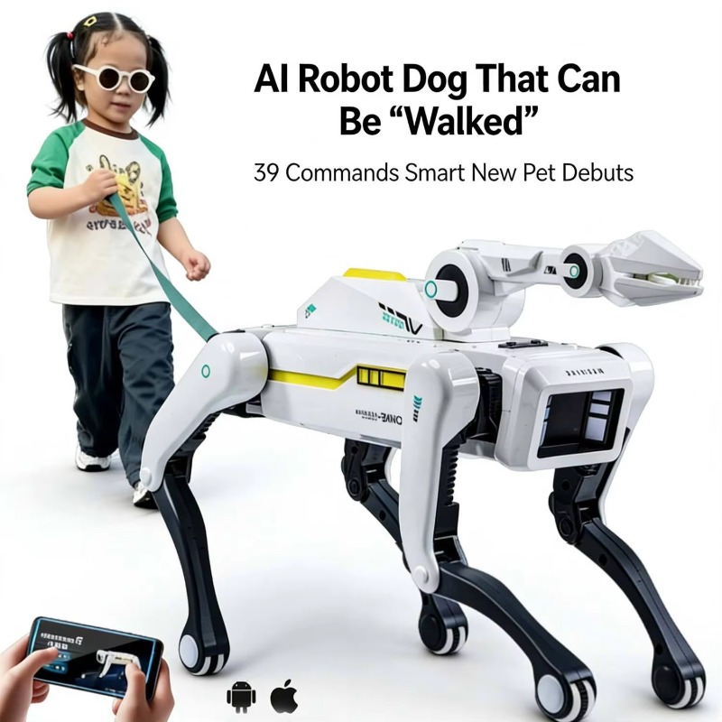 AI Intelligent Machine Dog for Education with Application Control Remote Voice Programming and Telephone Function