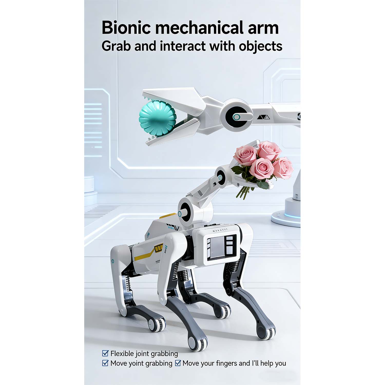 AI Intelligent Machine Dog for Education with Application Control Remote Voice Programming and Telephone Function