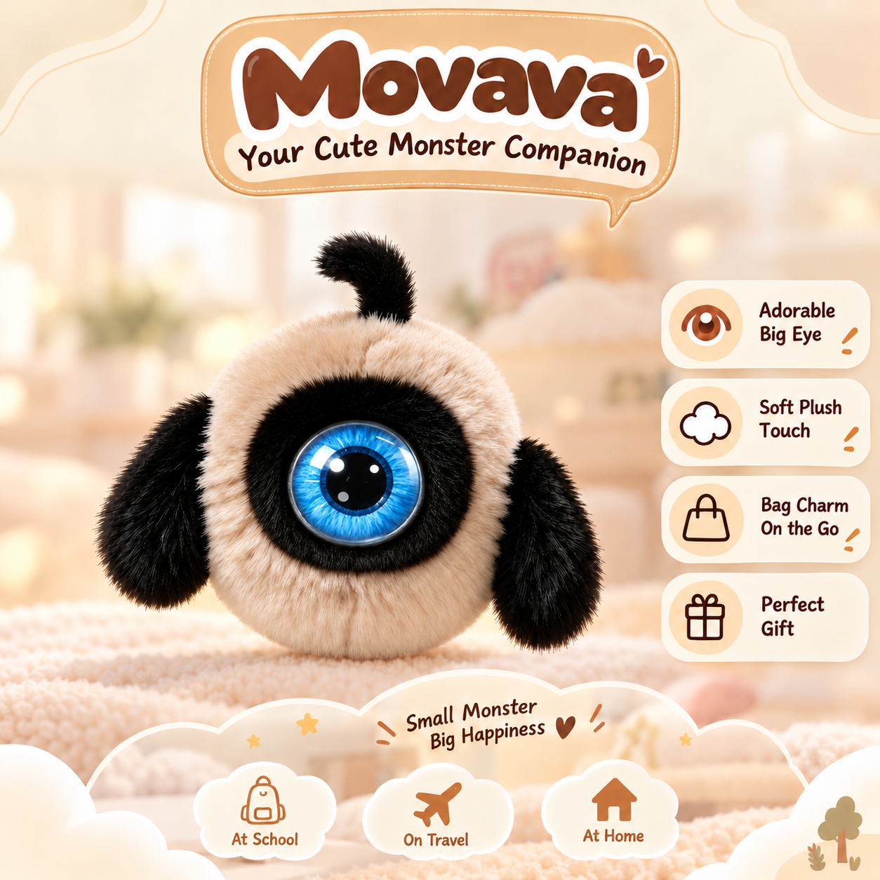Ai Intelligent Plush Toy Multilingual Interactive Electronic Pet Soft Fluffy Bag Pendant Cute Companion Plush Accompany Doll