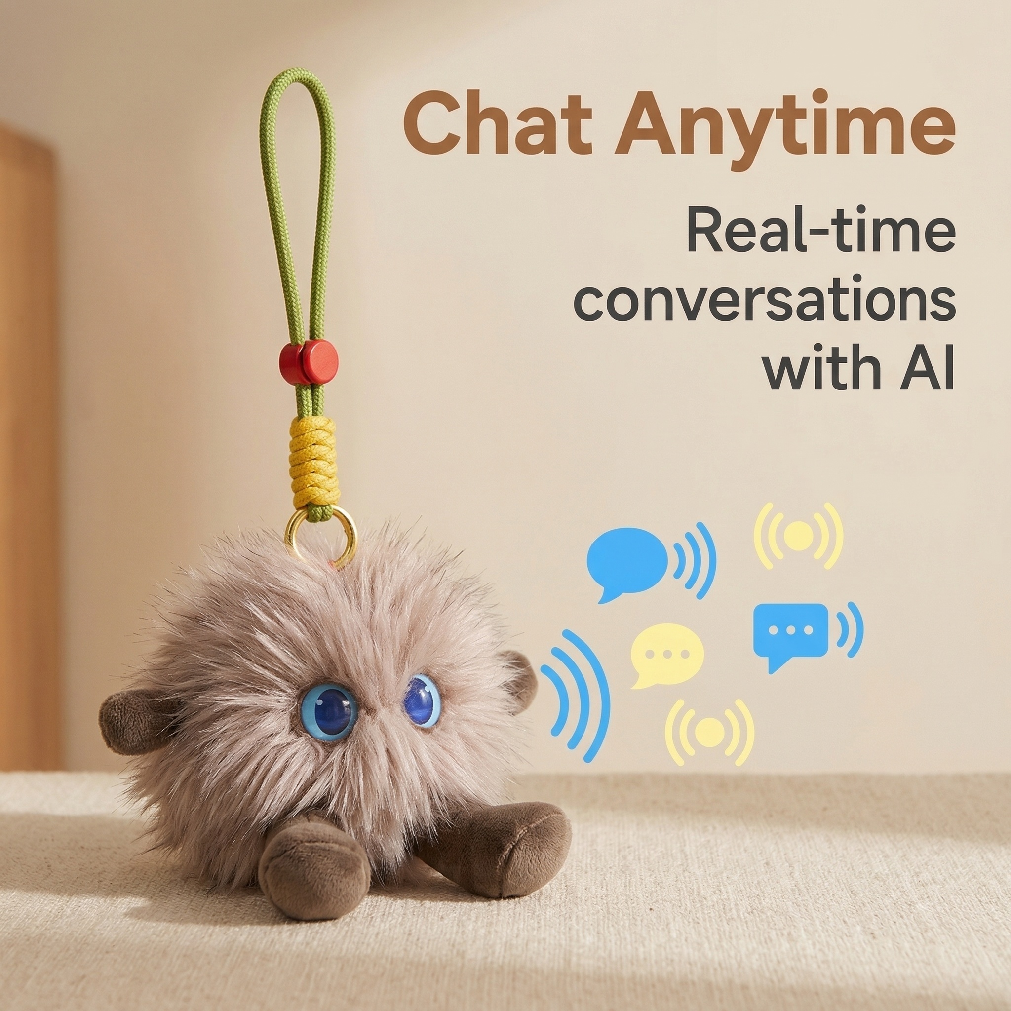 AI Multilingual Plush Toy with Smart Voice and LED Eyes An Interactive Companion for Kids Conversational Gift Rechargeable E-Pet - Image 3