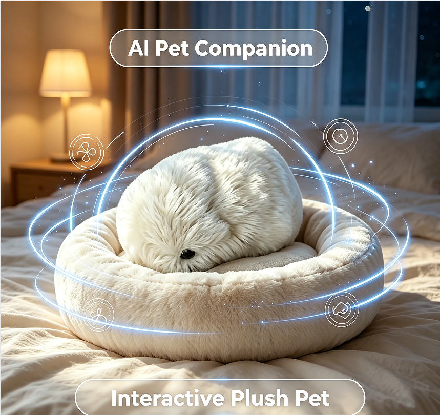 AI Plush Pet Robot Full Cycle Growth & Rebirth Smart Emotional Interaction Dual Mode Charging Interactive Companion  Gift