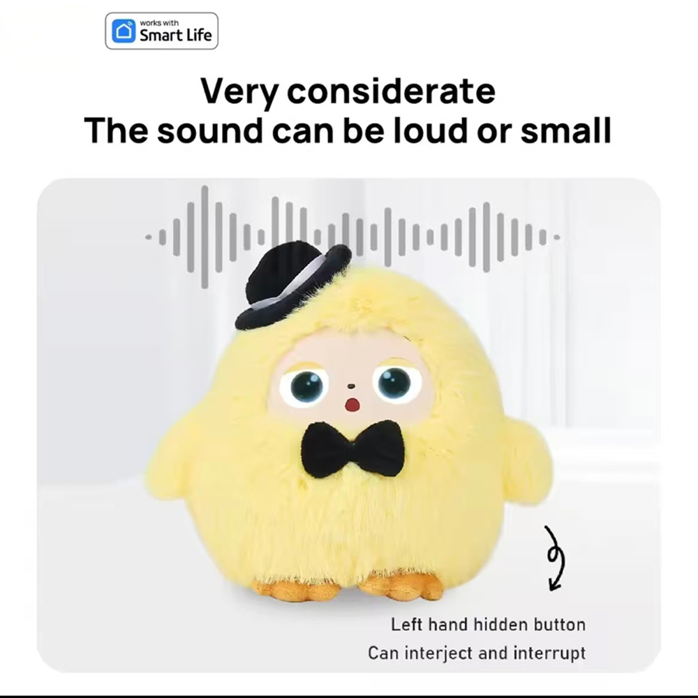AI Plush Toy W/Smart Voice & LED Eyes, Interactive Companion for Kid/Adult? Gift-Ready Rechargeable E-Pet open up fun life W/Tuya App - Image 4