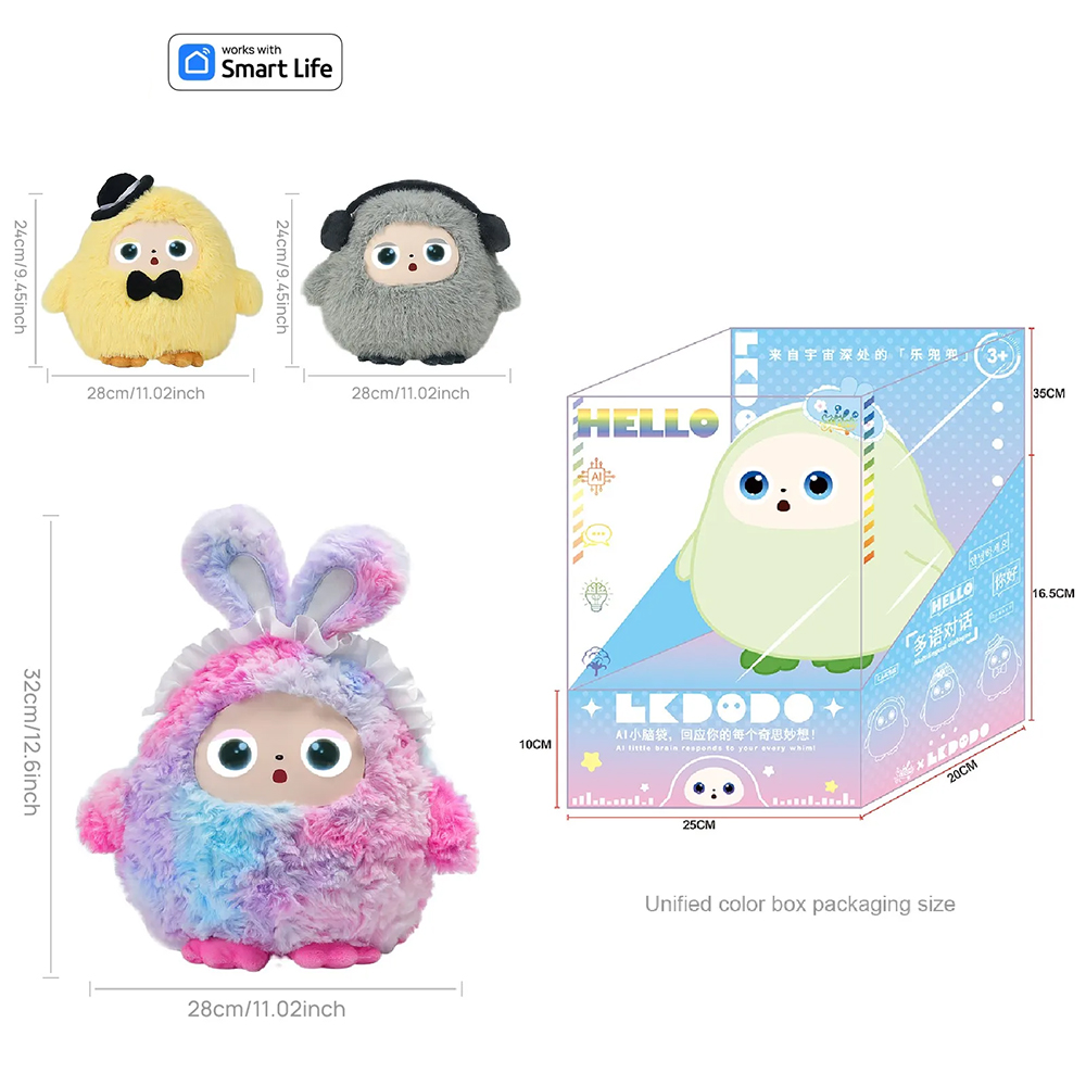 AI Plush Toy W/Smart Voice & LED Eyes, Interactive Companion for Kid/Adult? Gift-Ready Rechargeable E-Pet open up fun life W/Tuya App - Image 5